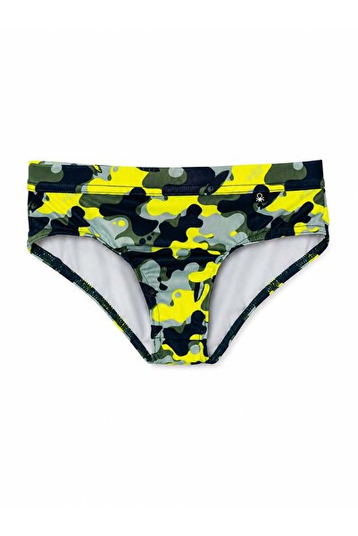 United Colors of Benetton Benetton Boys' Logo Print Swimming Trunks 3-8 Years...