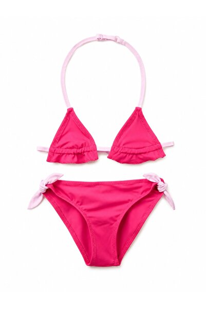 United Colors of Benetton Benetton Girls' Bow Detailed Bikini 3-9 Years Fuchsia