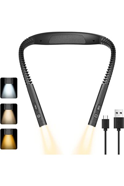 Xkimos ضوء قراءة LED مُحسّن للرقبة، ضوء كتاب Xkimos مناسب للقراءة، 3 ألوان و5...
