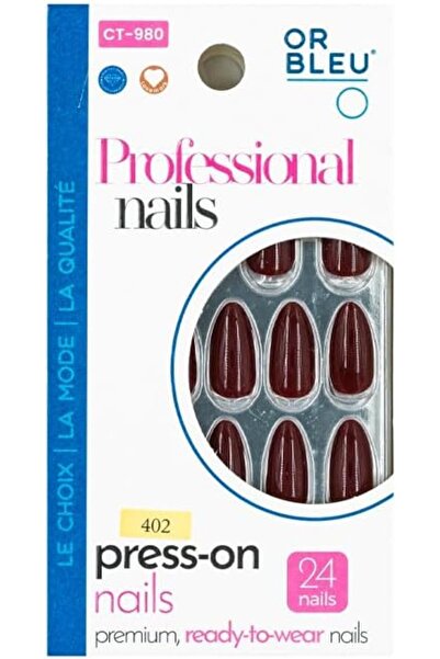 OR Bleu CT980 Professional Press-On Nails, Almond-Shaped, Premium Ready-to-We...