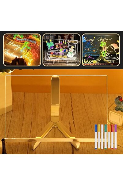 ALMEKAQUZ LED Note Board with Colors, Light Up Acrylic Message Board Light Up...