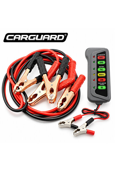 CarGuard Εκκινητής μπαταρίας αυτοκινήτου και κιτ ελέγχου, Καλώδια 300Α και Ελ...