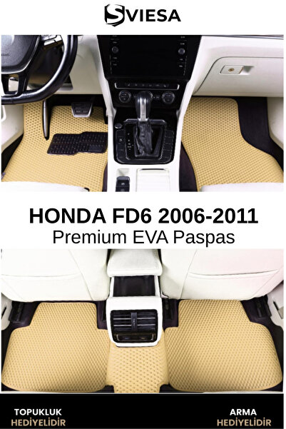Sviesa EVA Honda Civic FD6 2006-2011 Uyumlu Araç Paspas Havuzlu Taban Su Geçi...