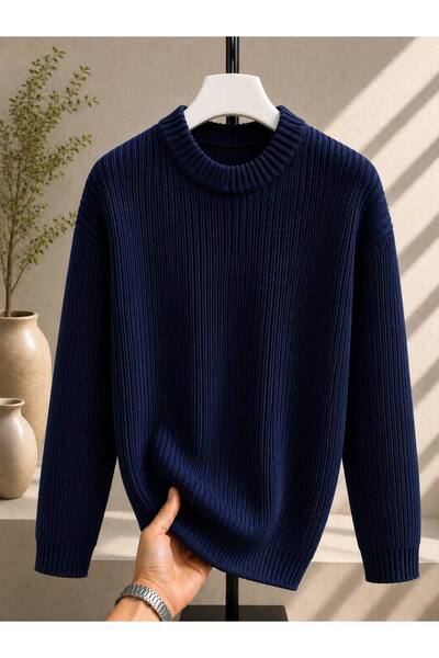 pepule Women's Premium Oversize Soft Crew Neck Knitwear Sweater