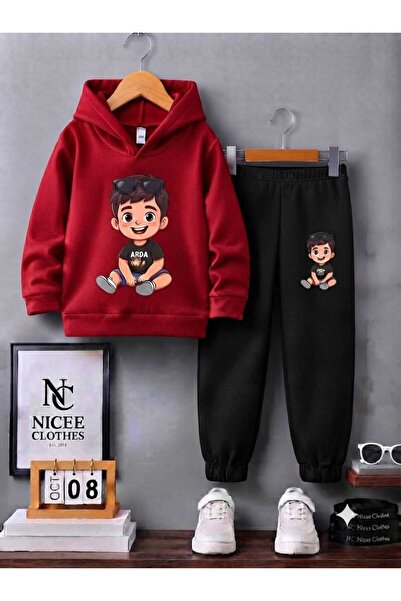 NC Nicee Clothes Children's Tracksuit Set Unisex (Arda Children's Print Winte...