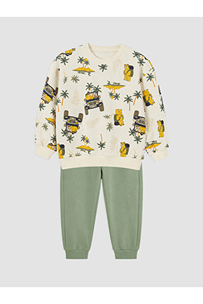 LC Waikiki Patterned Boys' Tracksuit Set
