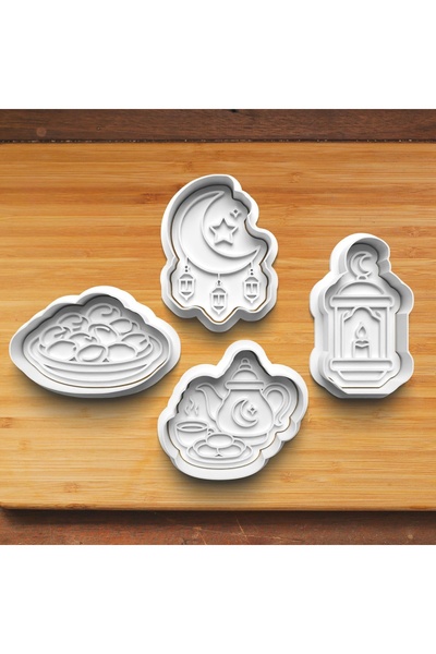 Hobist Ramadan Tableware Set of 4 Cookie and Sugar Paste Molds