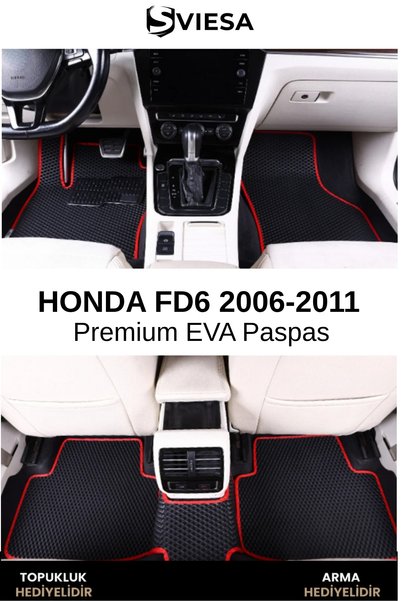 Sviesa EVA Honda Civic FD6 2006-2011 Uyumlu Araç Paspas Havuzlu Taban Su Geçi...