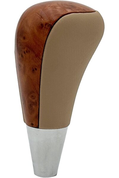Pursuestar Tan Leather Light Brown Wood Upgrade Shift Knob Compatible for Toy...