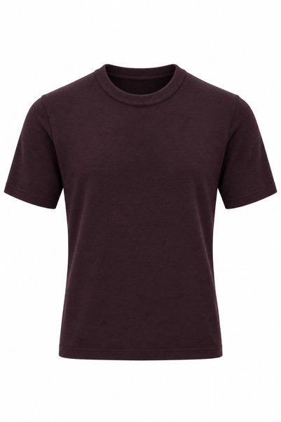 HAZELANNA Short Sleeve Bitter Brown Knitwear