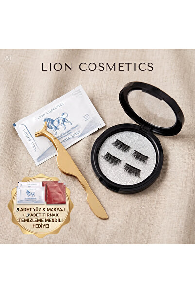 lion cosmetics 4 Parça Manyetik Mıknatıslı Takma Kirpik RRC-530GG036