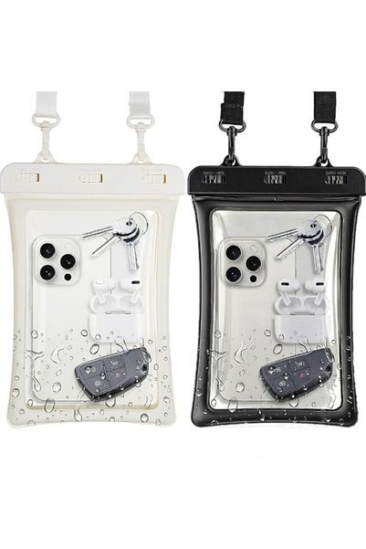 SYOSI 2 Pack Floating Waterproof Phone Pouch, Large IPX8 Cell Phone Dry Bag f...