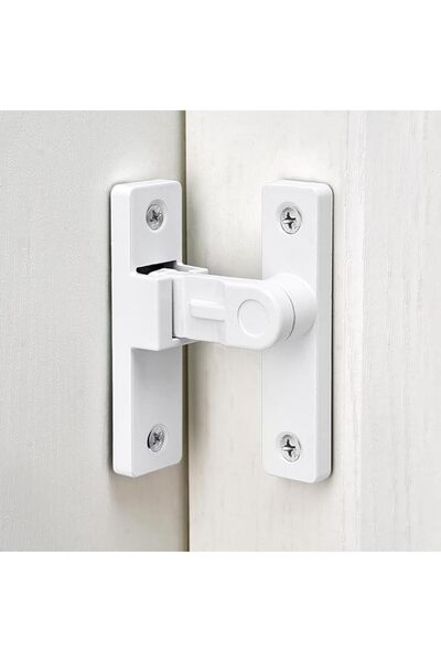 Paporich 90 Degree Right Angle Gate Latches, White Zinc Alloy Flip Latch Hard...