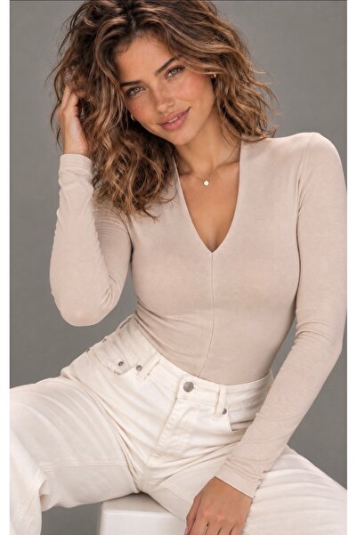 Be Best Women's Vanilla V-Neck Blouse Be504