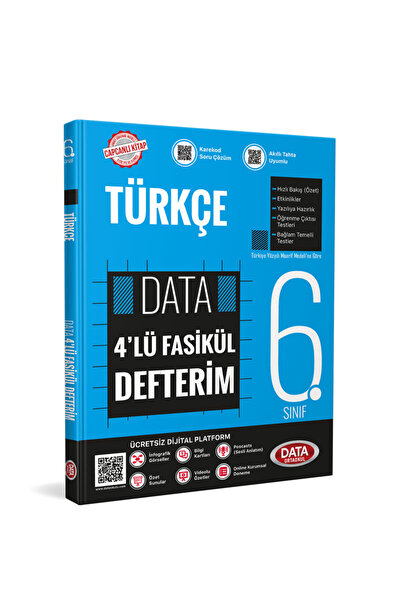 Data Yayınları 6. Sınıf Türkçe 4'lü Fasikül Defterim