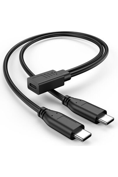 GENERAL موزع USB C 1 إلى 2 منفذ، محول USB Type C، محول USB C أنثى إلى منافذ U...
