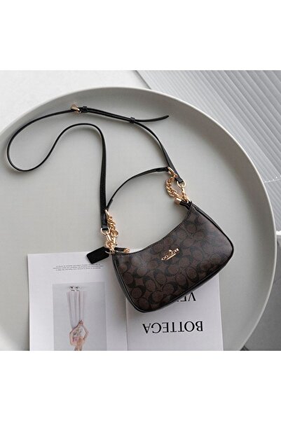 Vet Coach Teri Shoulder Bag Vintage Signature Print Crossbody Handbag Messege...