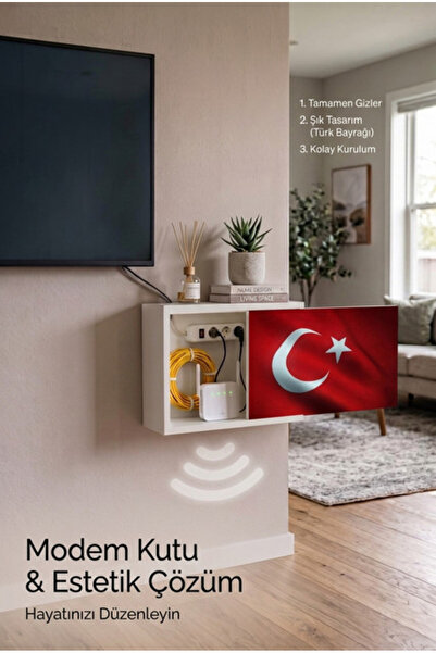 wudie Çok Amaçlı Ahşap Modem Saklama Kutusu Duvara Monte Sigorta Kutusu Sakla...