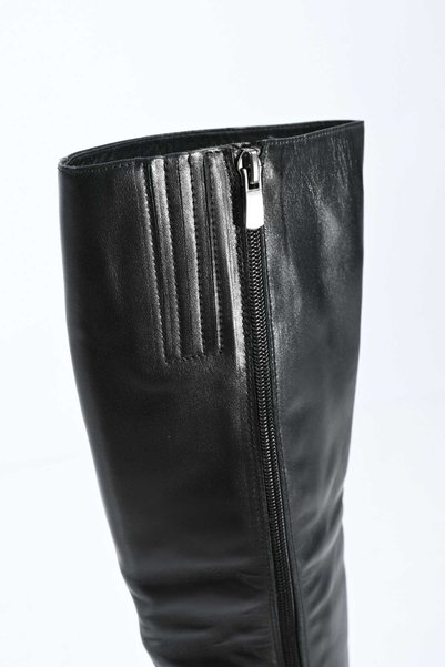Bestello Laceless Zippered Genuine Leather Boots 336-0209 Women's Boots