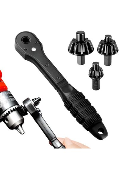 KASTWAVE Universal 2-in-1 Drill Chuck Ratchet Wrench & Key, Heavy Duty Replac...