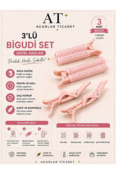 Acarlar Ticaret Clip-On Hair Curler Set of 4