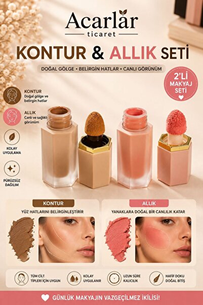 Acarlar Ticaret Kontür & Allık 2 Li Set