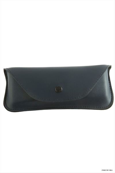 ZERO LAND Zngzrmll Vinlex Leather Glasses Case (131757) Navy Blue
