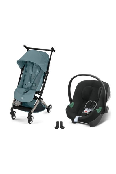 Cybex Libelle Travel Sistem | Taupe Stormy Blue & Aton Volcano Black