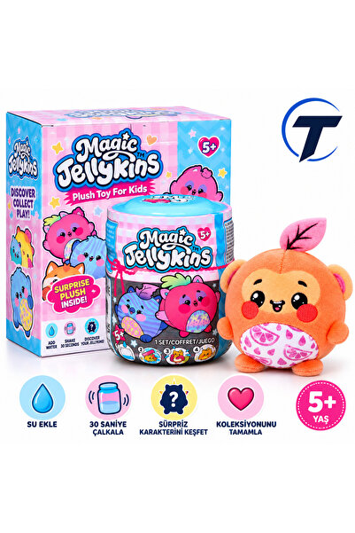 TEKORA Magic Jellykins Magic Jar Surprise Plush Toy – Add Water, Shake and Ex...