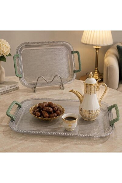 laverahome طقم تباسي فضية 2 قطعة |