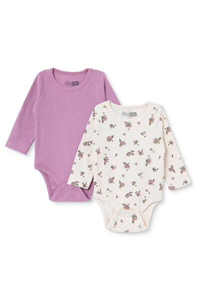 ebebek Hello Baby HelloBaby Kız Bebek 2li Uzun Kol Body Zarf Yaka Uzun Kol