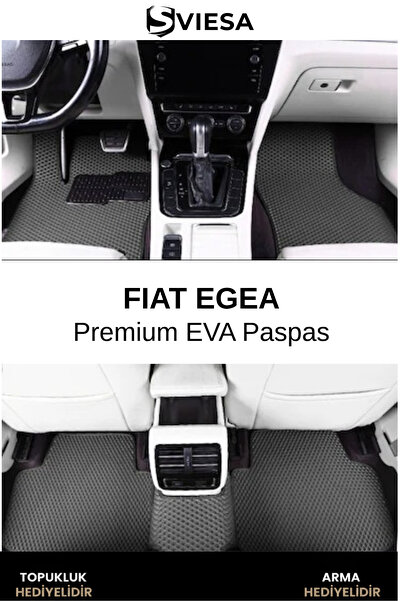 Sviesa EVA Fiat Egea Araç Paspas Havuzlu Taban Su Geçirmez Kokusuz Özel Üreti...
