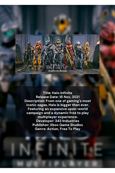 OEM Αφίσα Ινφογραφικό Halo Infinite, Βιντεοπαιχνίδι Επιστημονικής Φαντασίας, ...