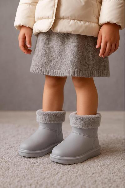 CİPELA Kids Waterproof Girls' Eva Rain Boots with Fur Inside, Snow Boots