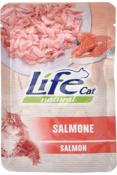 Life Cat لايف كات باوتش بالسلمون، 70 جرام