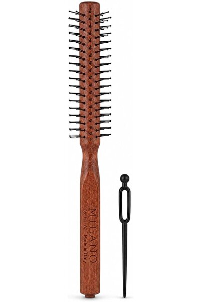 Generic Milano Professional Slim Wooden Round Hair Brush M7182 with Black Sec...