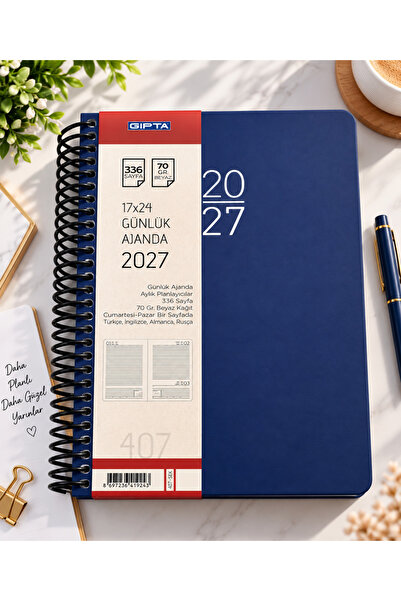 Gıpta 2027 17x24 ατζέντα ριγέ 336 σελίδες 407-sek