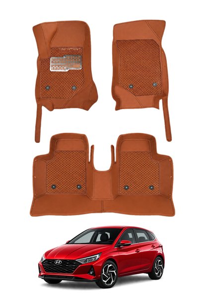 stiloto Hyundai i20 Hatchback (2020-Sonrası) Uyumlu 8D Deri Oto Paspas - Diam...