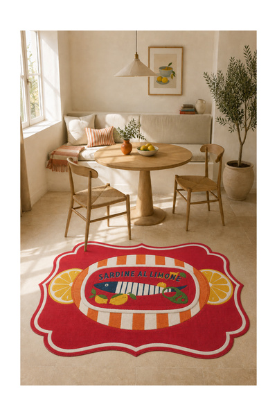 Rugs Modern Halı Rugs Modern Lina Loft Özel Tasarım Çok Renkli İnce Dokuma Sa...