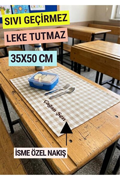 NOİSY TEKSTİL Beslenme Örtüsü / Kişiye Özel Nakışlı Beslenme Örtüsü 35 x 45 cm