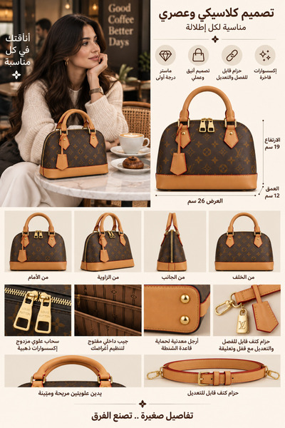 LV Alma Women's Master Grade a Bag, with Brand Logo, Without Accessories, Bro...