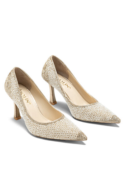 SOLİN SHOES Women's Stone Evening Dress Shoes Thin Heeled Orthopedic Evening ...