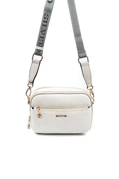 Silver Polo White - Women's Crossbody Bag with Gray Logo Sp1162