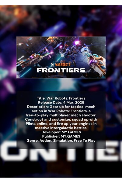 OEM Poster Infografic Războiul Roboților: Frontiere, Joc Acțiune Sci-Fi, Cart...