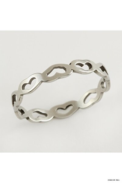 ZERO LAND Zngzrmll Heart Luxury Steel Ring Silver (151207) Color 22