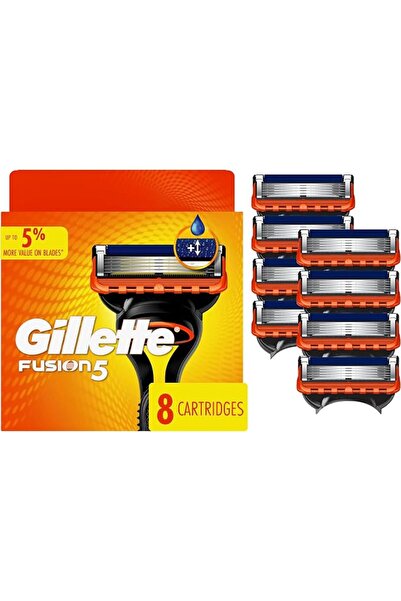 Gillette Fusion5 Razor Refills for Men, 8 Razor Blade Refills