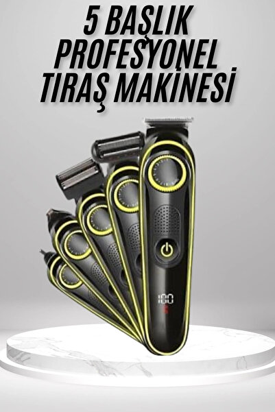 ASTRALTECH Saç Sakal Vücut Tıraş Makinesi 5in1 Kablosuz Burun Kulak Tıraş Mak...