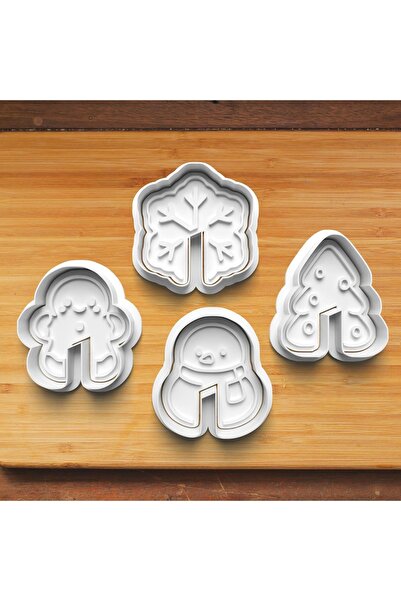 Hobist Winter Set Cookie and Sugar Dough Mold for Coffee Cup Topper