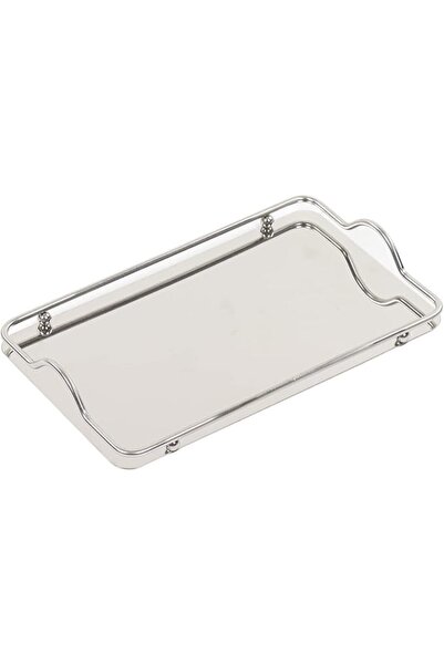 LUOCUTE Lokoot Silver Rectangular Tray - Large Stainless Steel Tray for Home,...
