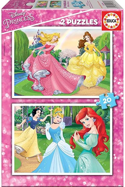 EDUCA - Disney Princesses 2 Puzzles x 20 Pieces (16846)